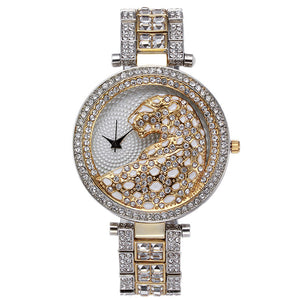 THE GOLD STYLE RHINESTONE ULTRA LEOPARD WATCH (HIGH QUALITY)