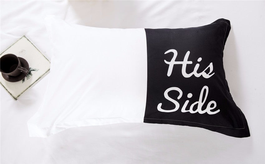 HER SIDE & HIS SIDE COUPLES BEDDING SETS