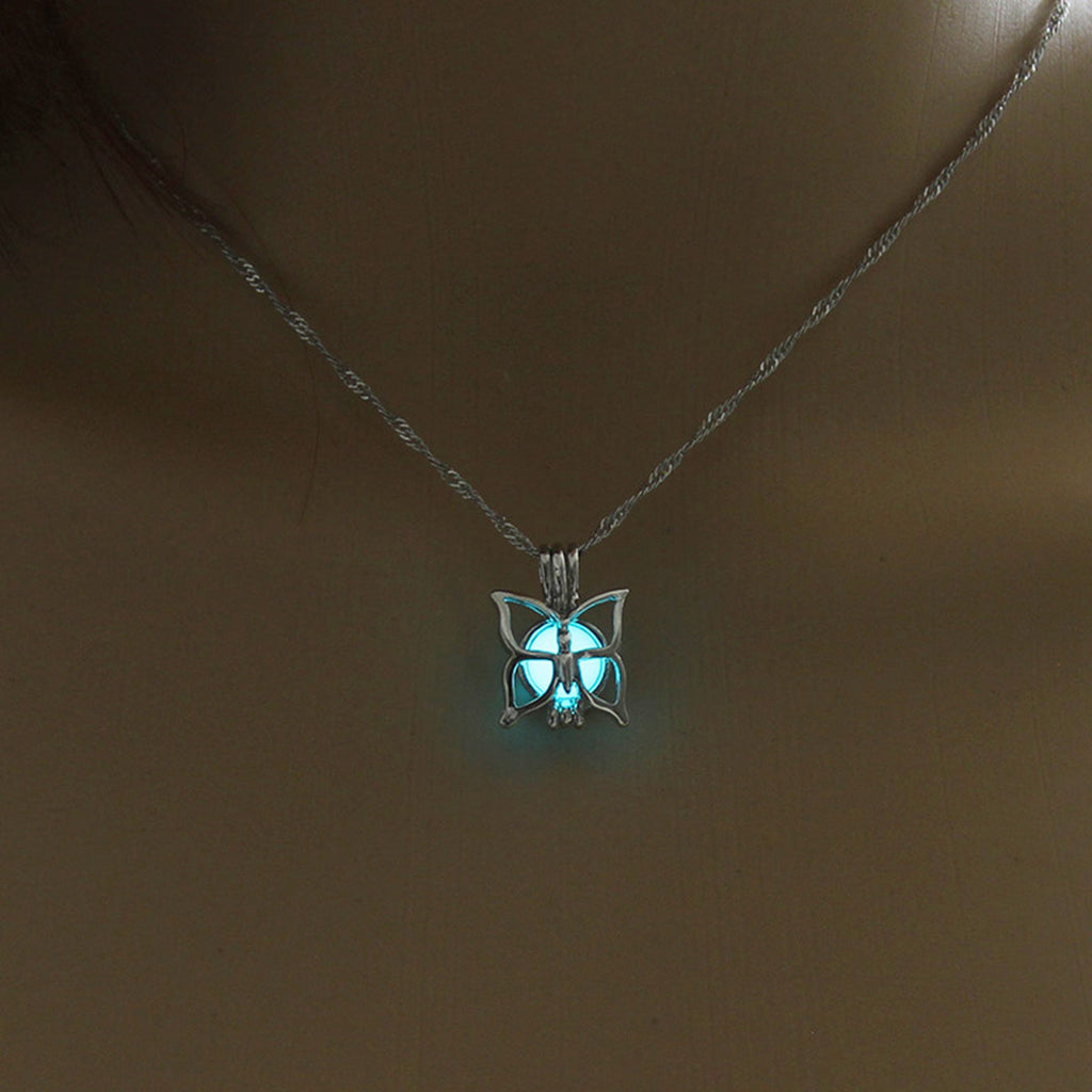 GLOW IN THE DARK BUTTERFLY NECKLACE