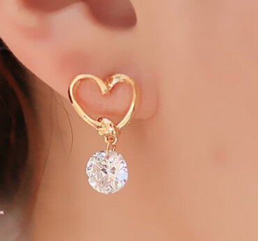 New Rhinestone Crystal Silver Stud Earrings