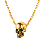 GOLD PLATED SKULL NECKLACE