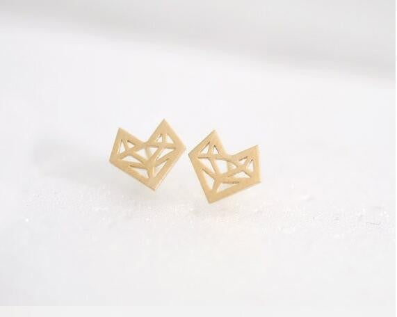 Gold Plated Fox Earrings