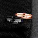 HER KING HIS QUEEN COUPLES BEAUTY RING SET