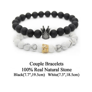 HER KING HIS QUEEN COUPLES BEADED BEAUTY BRACELETS