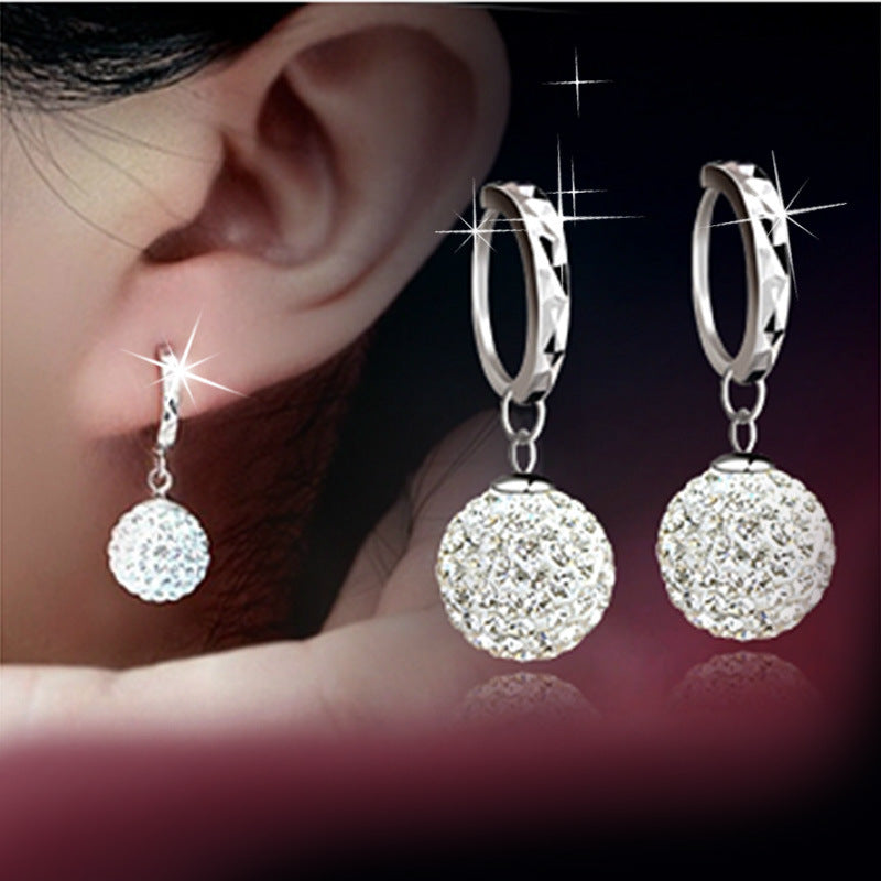 Silver Plated Crystal Women Earrings