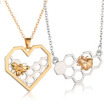 CHARMED FASHIONABLE HONEYCOMB BEE NECKLACES!