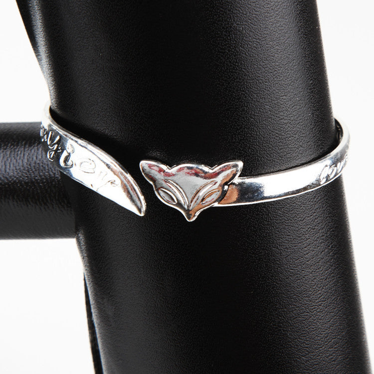 Sterling Silver Plated Fox Bracelet