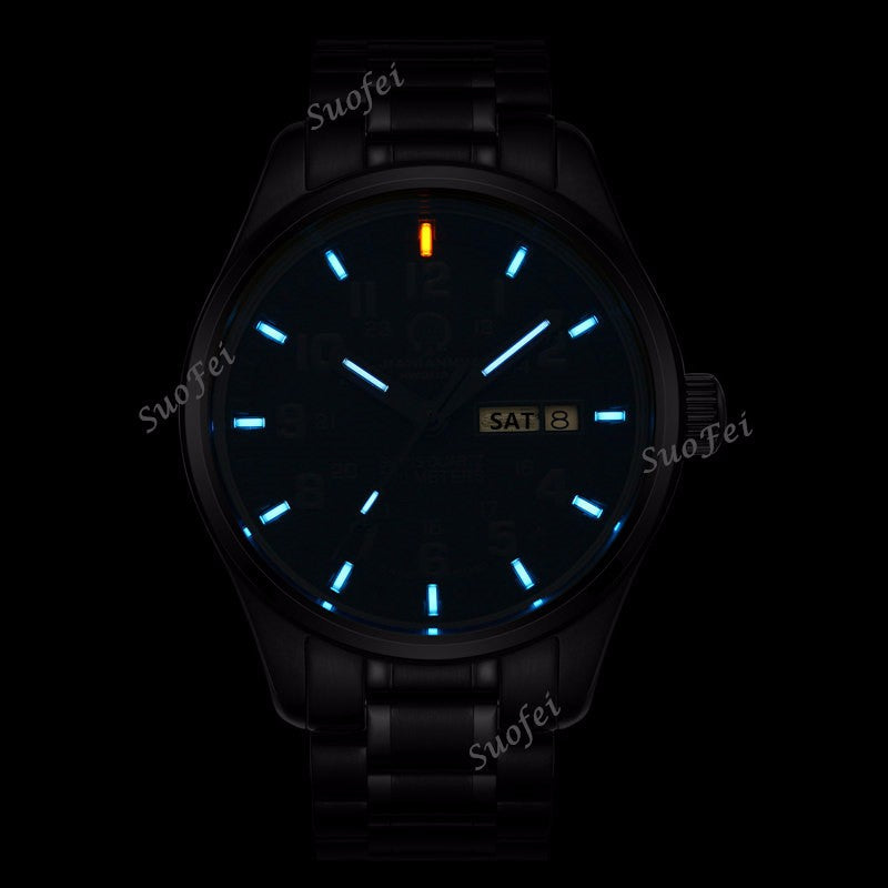 LUMINOUS STAINLESS STEEL WATERPROOF WATCH