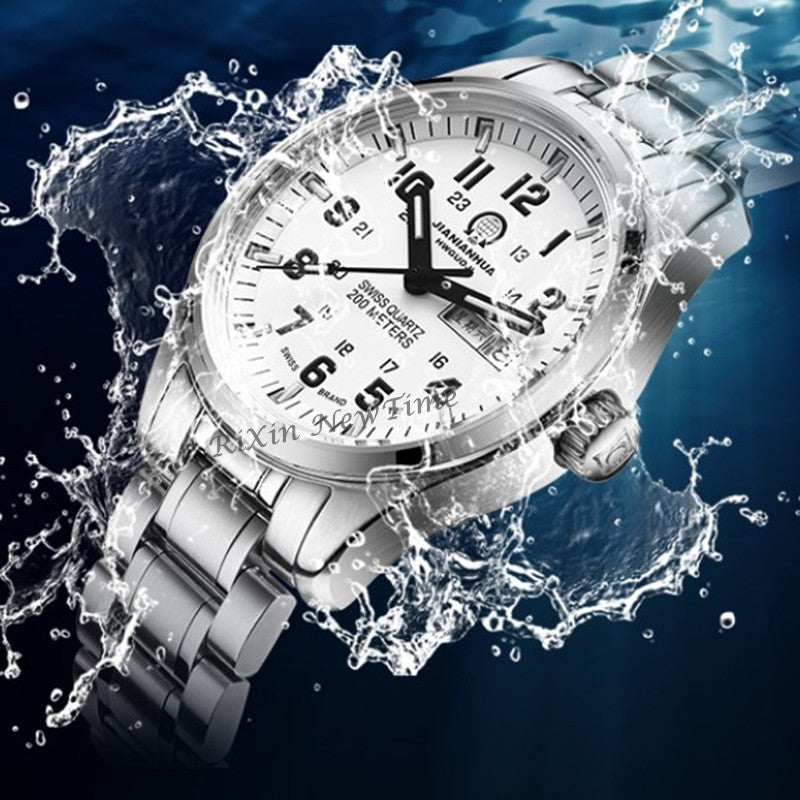 LUMINOUS STAINLESS STEEL WATERPROOF WATCH
