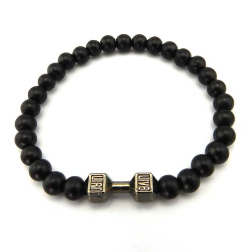 **FREE** Black Matte Dumbbell Bracelet