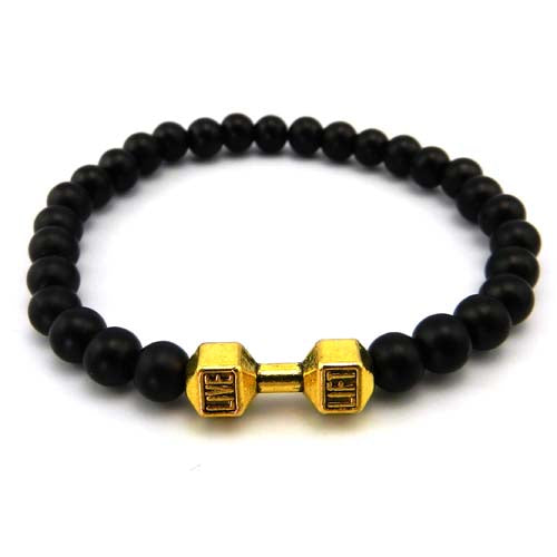 **FREE** Black Matte Dumbbell Bracelet
