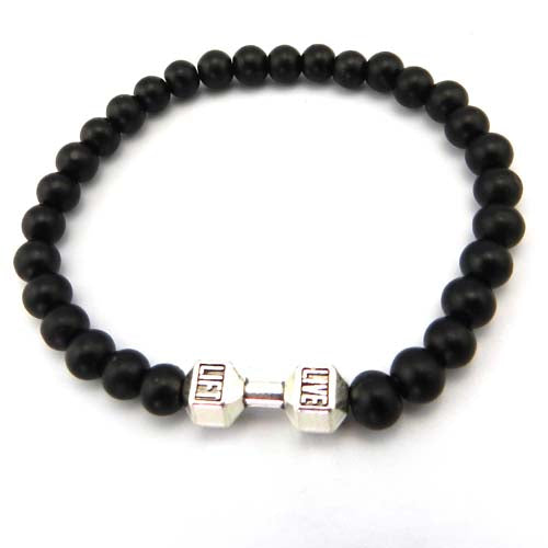**FREE** Black Matte Dumbbell Bracelet