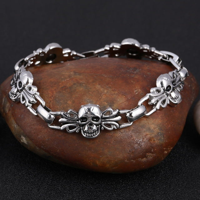 Ancient Skull Chain Bracelet