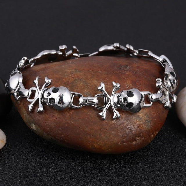 Ancient Skull Chain Bracelet