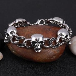 Ancient Skull Chain Bracelet