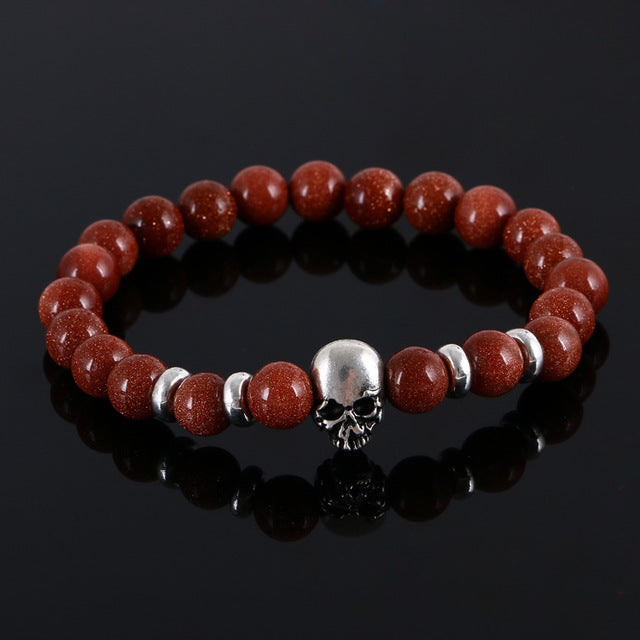 LAVA STONE SKULL BRACELETS