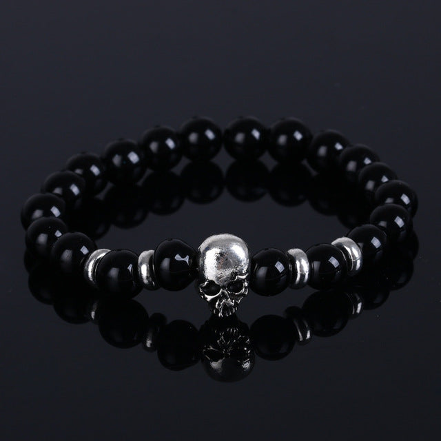 LAVA STONE SKULL BRACELETS