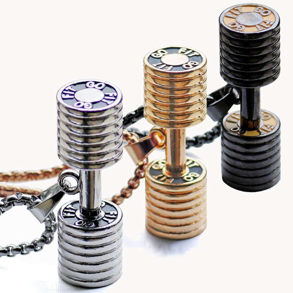 Awesome Dumbbell Fitness Necklace