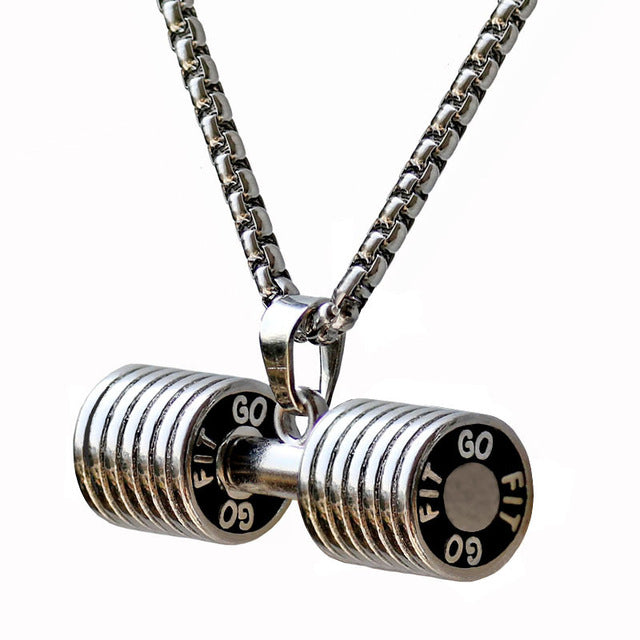 Awesome Dumbbell Fitness Necklace