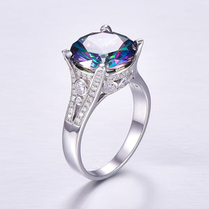 ULTRA MYSTICAL RAINBOW BEJEWELED STERLING SILVER RING