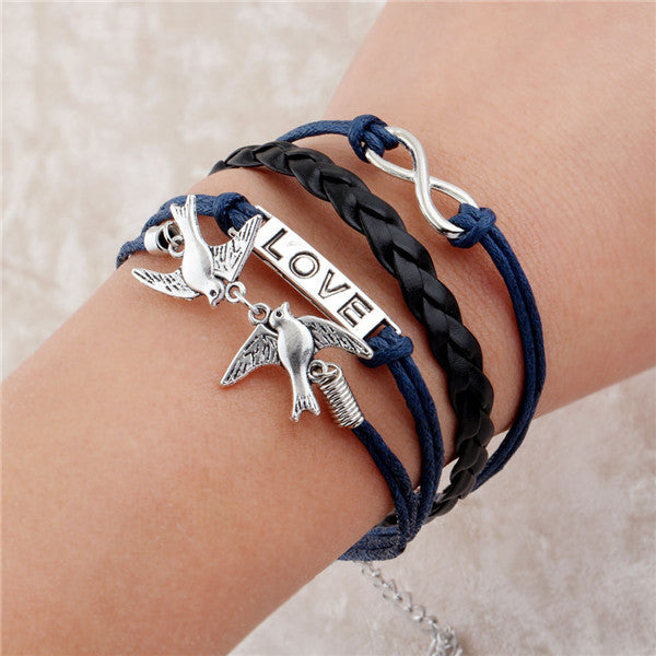 Fashionable Infinite Bracelet Set