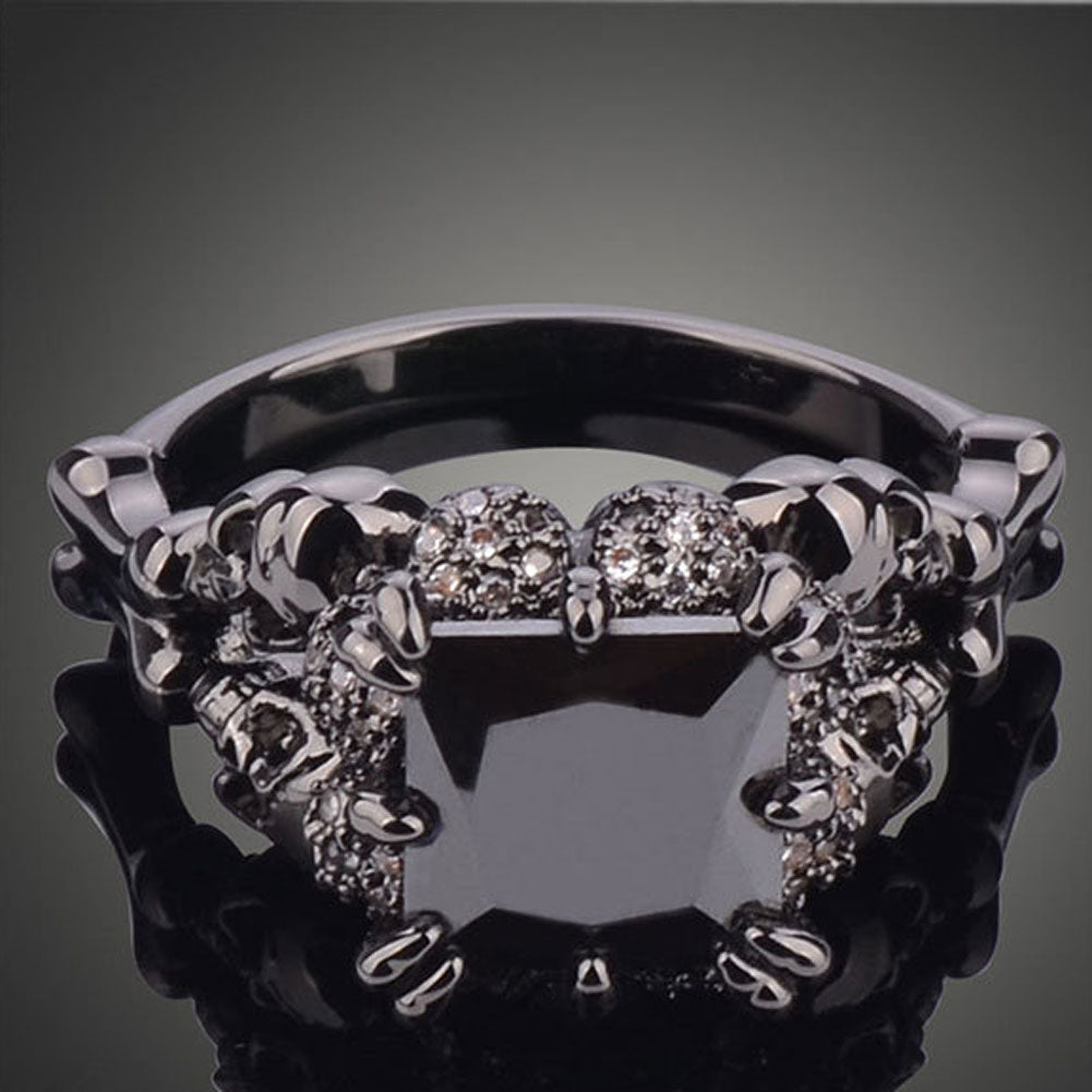 THE BLACK JEWELED SKULL RING
