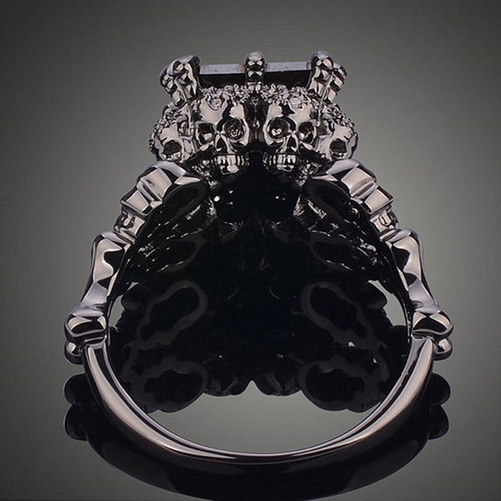 THE BLACK JEWELED SKULL RING
