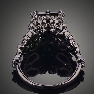 THE BLACK JEWELED SKULL RING