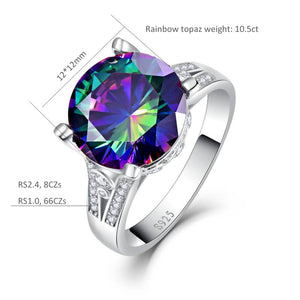 ULTRA MYSTICAL RAINBOW BEJEWELED STERLING SILVER RING
