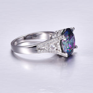 ULTRA MYSTICAL RAINBOW BEJEWELED STERLING SILVER RING