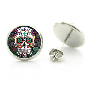 ARTSY SKULL HEAD EARRINGS