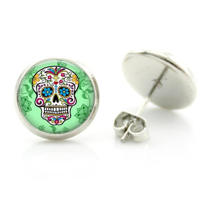 ARTSY SKULL HEAD EARRINGS
