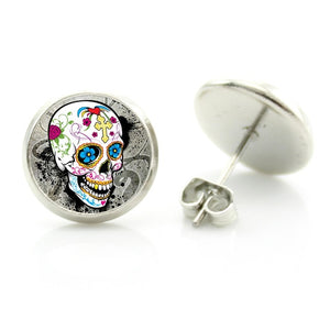 ARTSY SKULL HEAD EARRINGS