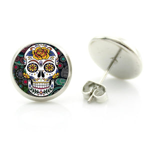 ARTSY SKULL HEAD EARRINGS