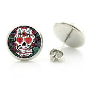 ARTSY SKULL HEAD EARRINGS