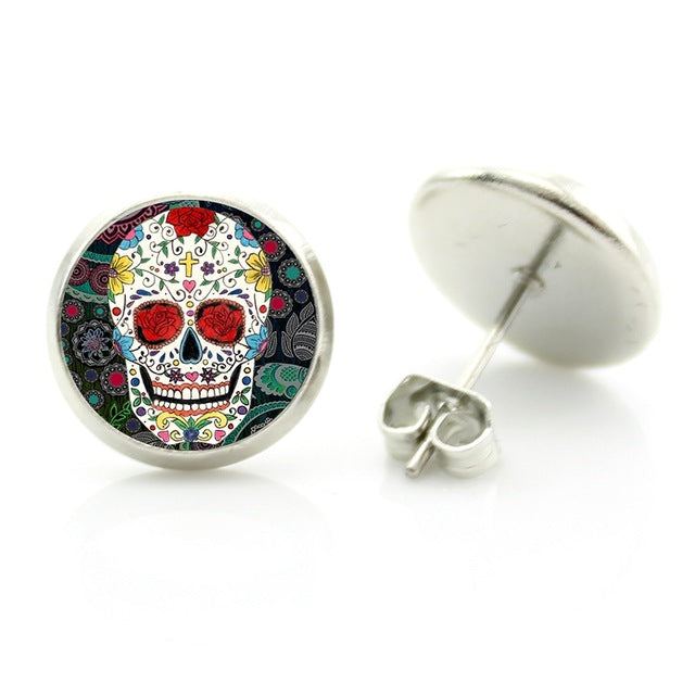 ARTSY SKULL HEAD EARRINGS