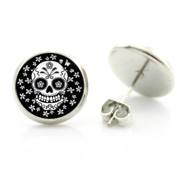 ARTSY SKULL HEAD EARRINGS