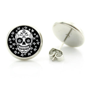 ARTSY SKULL HEAD EARRINGS