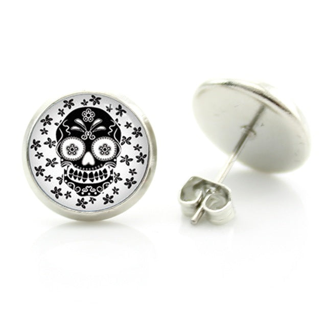 ARTSY SKULL HEAD EARRINGS