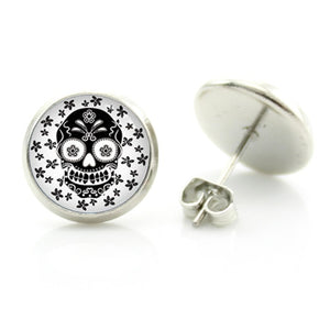ARTSY SKULL HEAD EARRINGS
