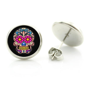 ARTSY SKULL HEAD EARRINGS