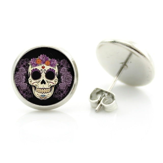 ARTSY SKULL HEAD EARRINGS