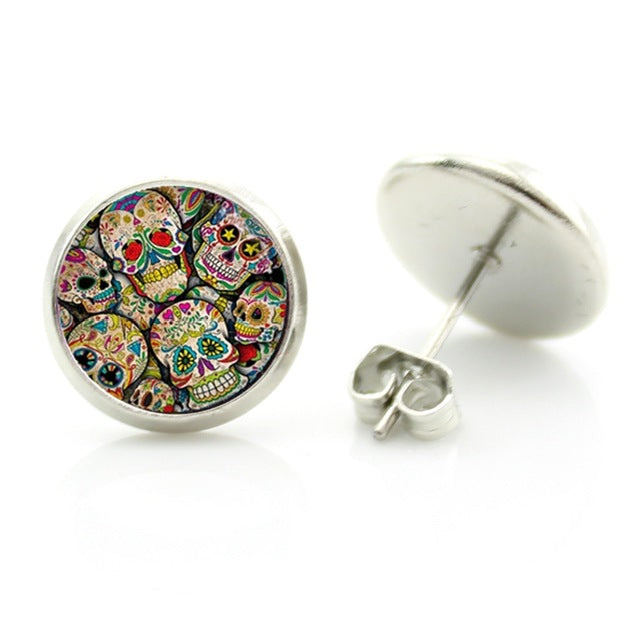 ARTSY SKULL HEAD EARRINGS