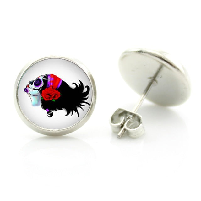 ARTSY SKULL HEAD EARRINGS