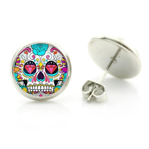 ARTSY SKULL HEAD EARRINGS
