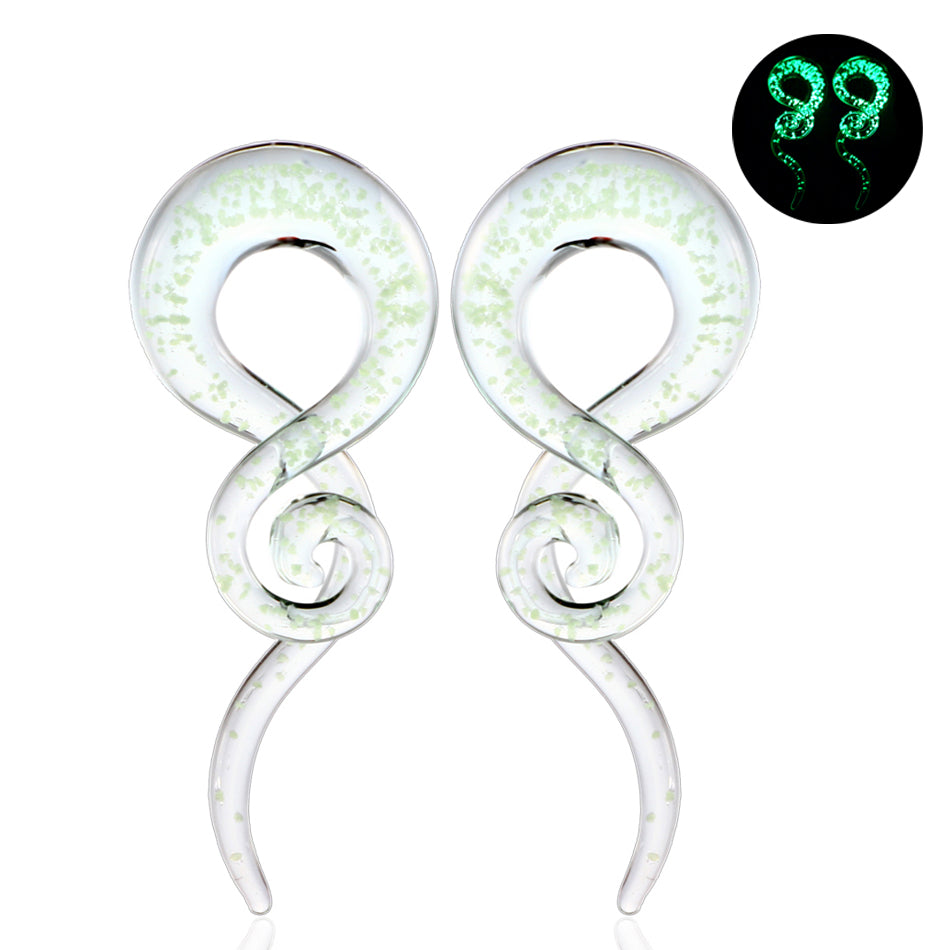 Glow in the Dark Taper Plugs Earrings
