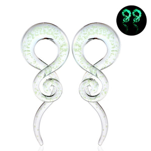 Glow in the Dark Taper Plugs Earrings