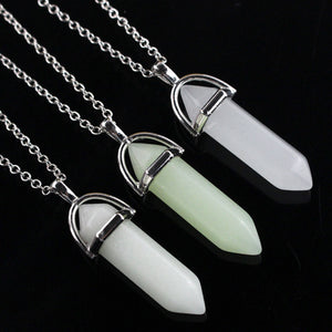 GLOW IN THE DARK CRYSTAL NECKLACE