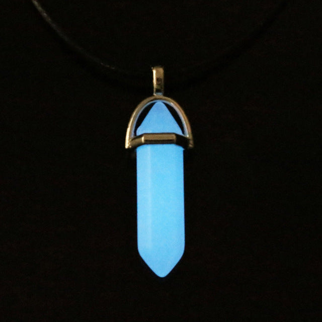 GLOW IN THE DARK CRYSTAL NECKLACE