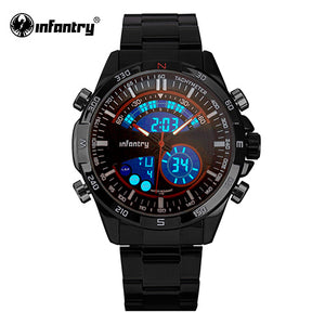 LUMINOUS FULL STEEL ANALOG DIGITAL SPORTS WATCHES